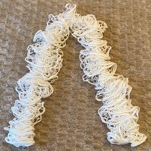 White Ruffle Stretch Scarf